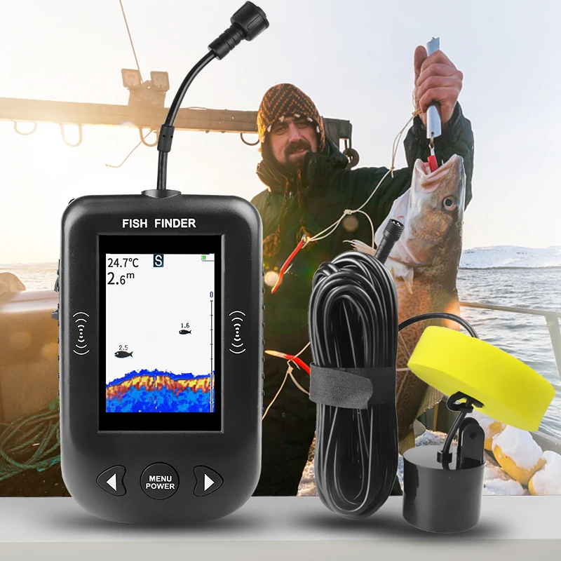 Fish Finder Portable - Erchang XF03 Fish Finders 45 Degrees