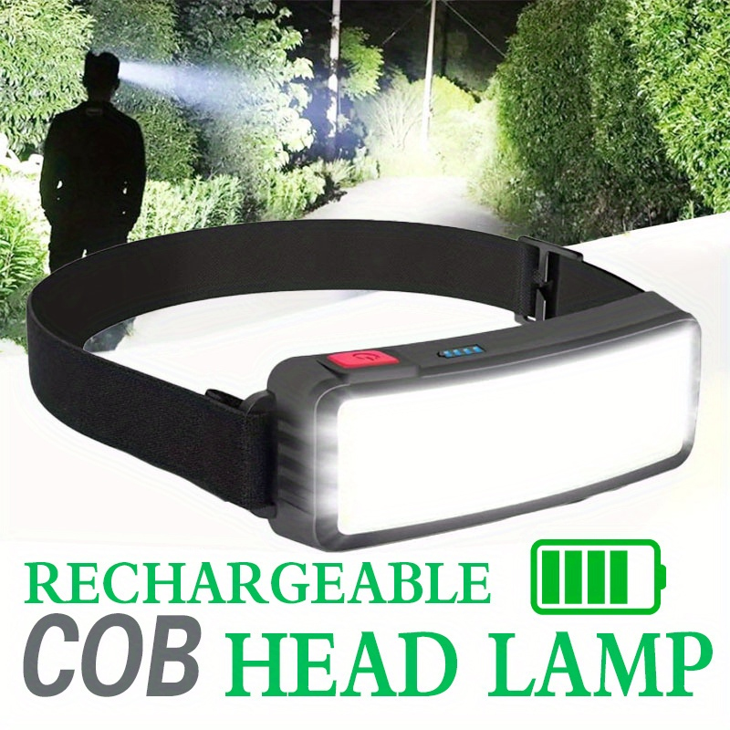 Fish Finder Battery - Powerful COB LED Headlamp Type-c Rechargeable