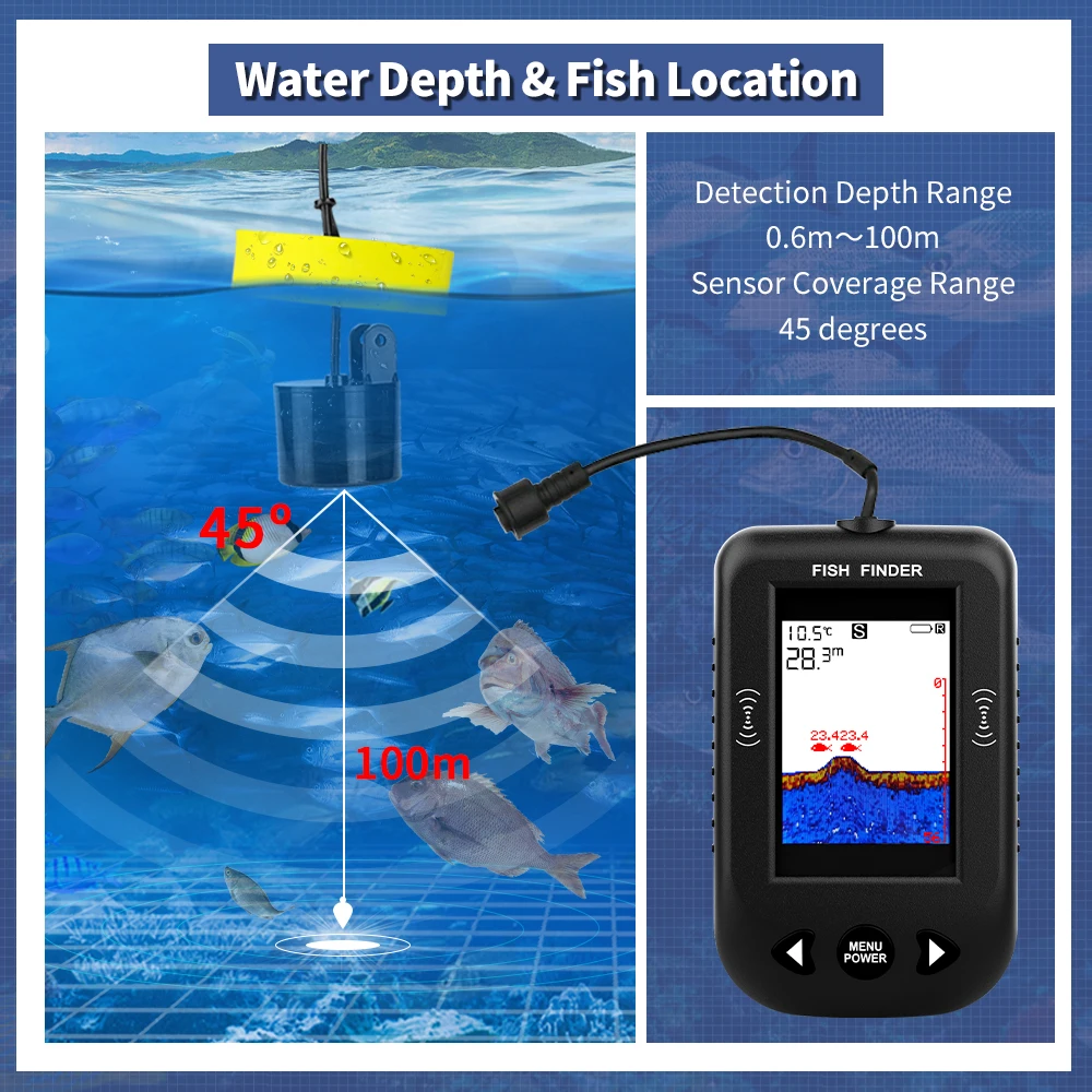 Erchang XF03 Fish Finders 45 D - Fish Finder Portable ulasan dan harga