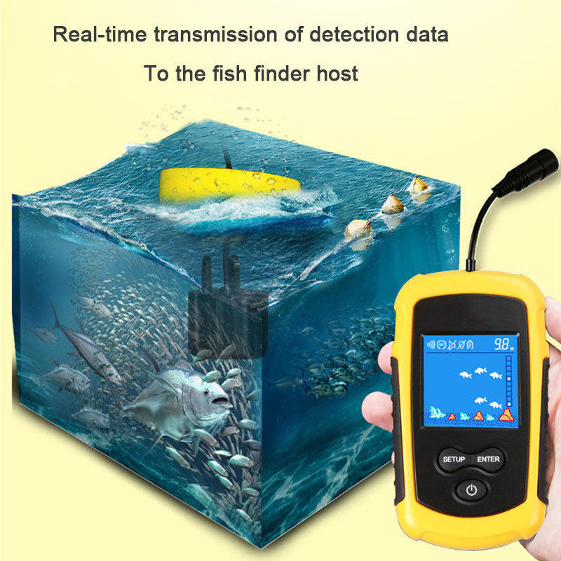 100M Wired Color Screen Portab - Fish Finder Portable ulasan dan harga