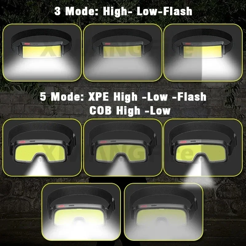 Powerful COB LED Headlamp Type - Fish Finder Battery ulasan dan harga